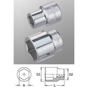 Genius Tools 625232 3/4"-os 6 lapú dugókulcs fej, 32 mm termék fő termékképe