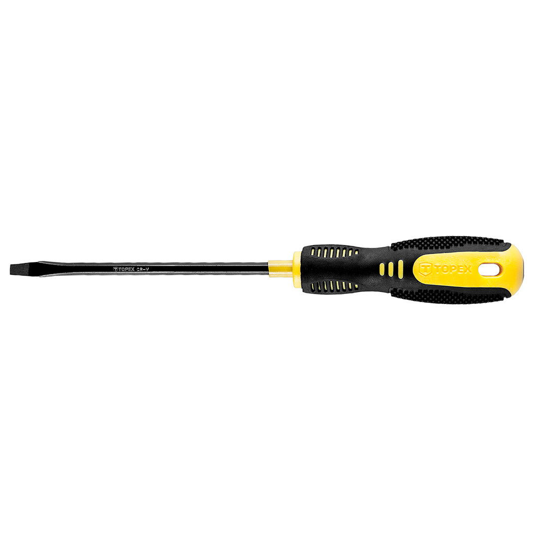 Topex 39D802 lapos csavarhúzó, CrV acél, 190/100 mm, 4.0 mm termék fő termékképe