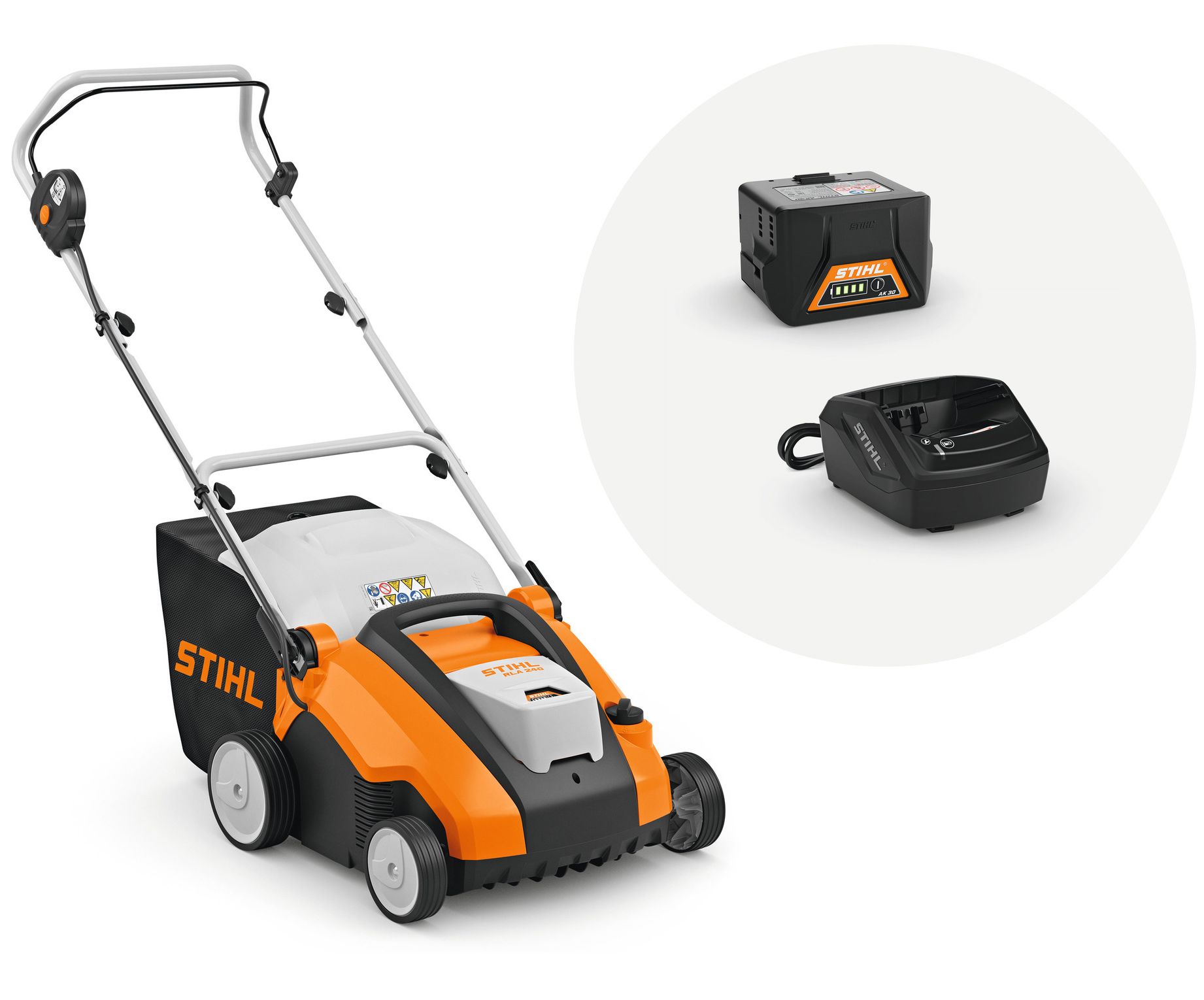 STIHL RLA 240 akkumulátoros gyepszellőztető (1 x 5.0 Ah Li-ion akkuval) termék fő termékképe