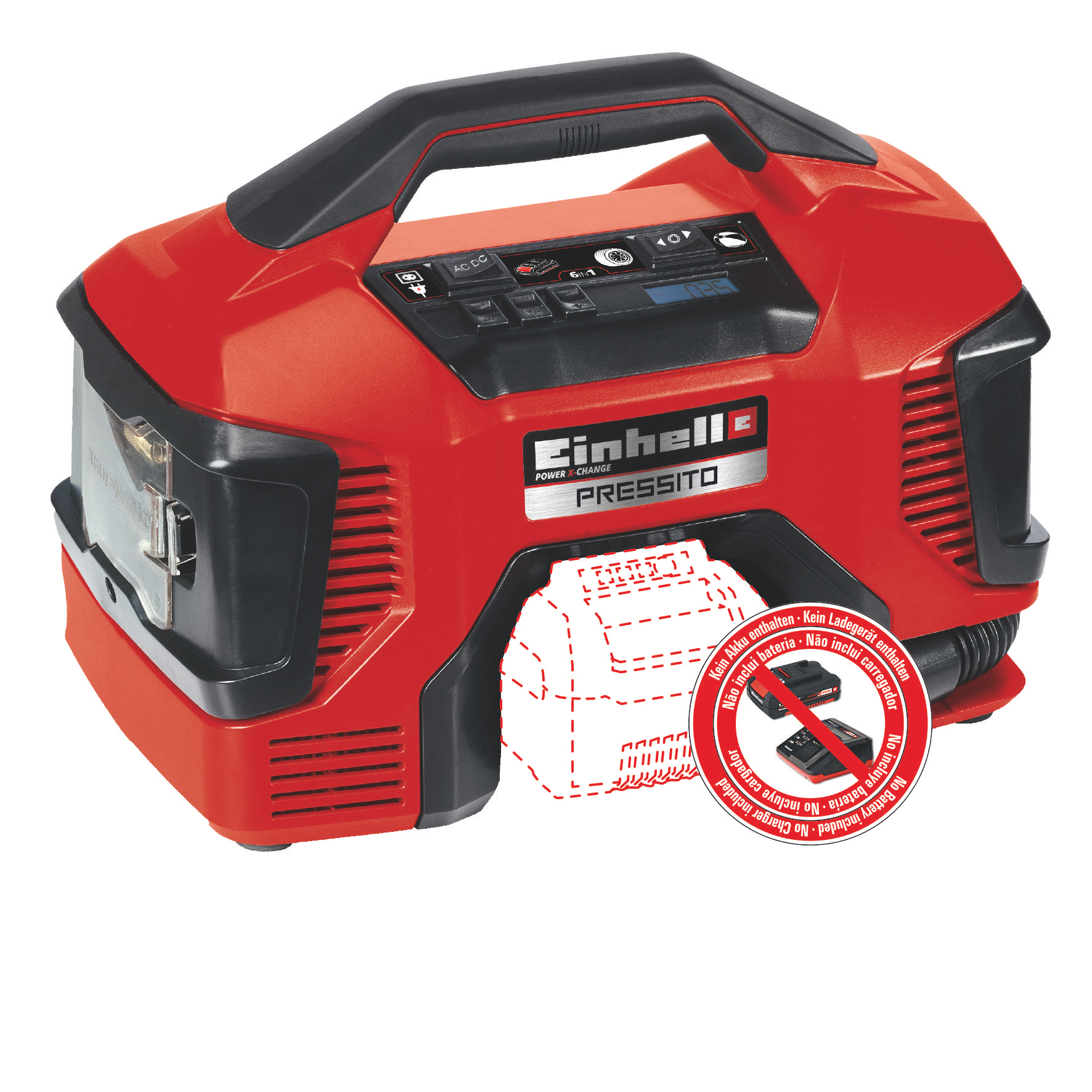 EINHELL PRESSITO (akkumulátoros / hálózati) hibrid kompresszor (akku és töltő nélkül) termék fő termékképe