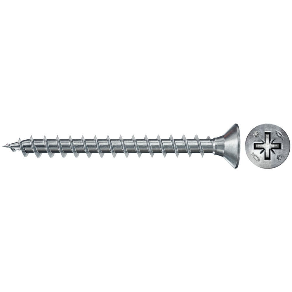 Fischer FPF II CZF 3.0 x 25 BC 1000 süllyesztett fejű, kékre horganyzott végigmenetes csavar, PZ behajtással, 1000 db/csomag termék fő termékképe