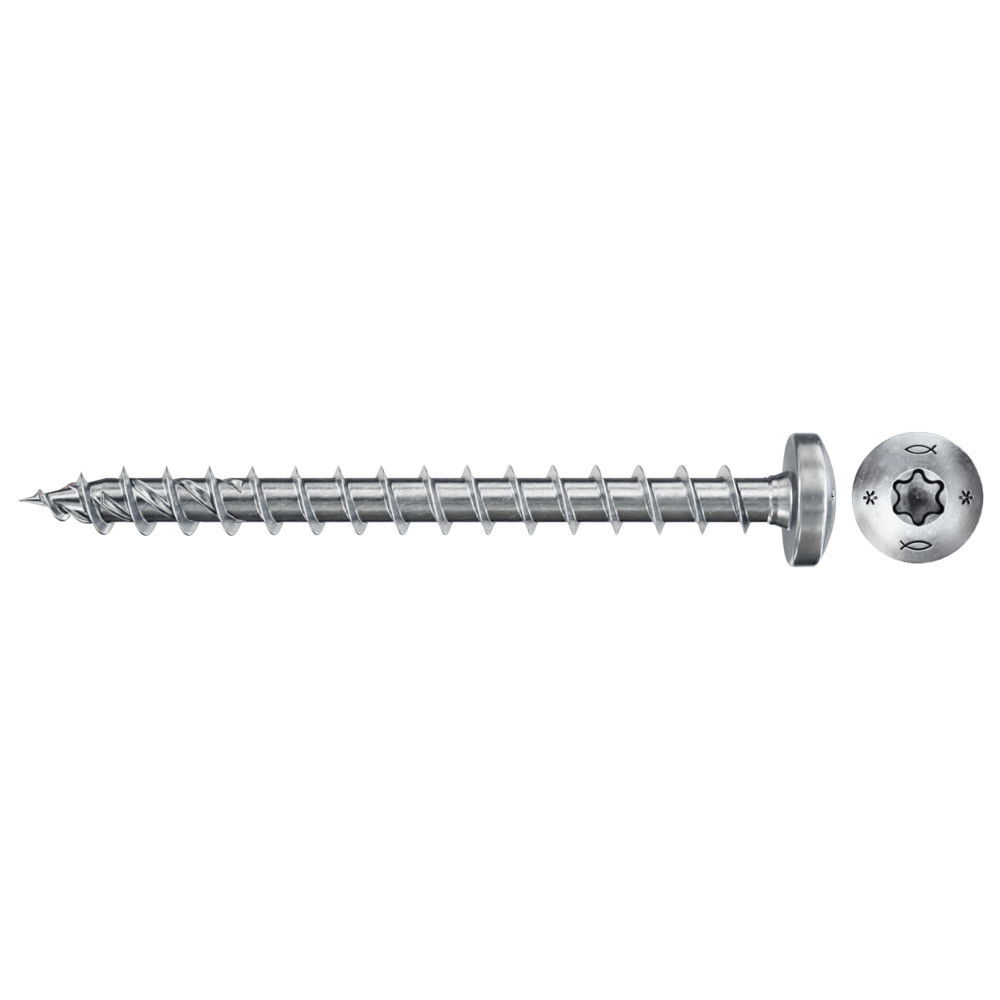 Fischer FPF II PTF 4.5 x 25 BC 200 lencsefejű, kékre horganyzott, végigmenetes forgácslapcsavar TX behajtással, 200 db/csomag termék fő termékképe