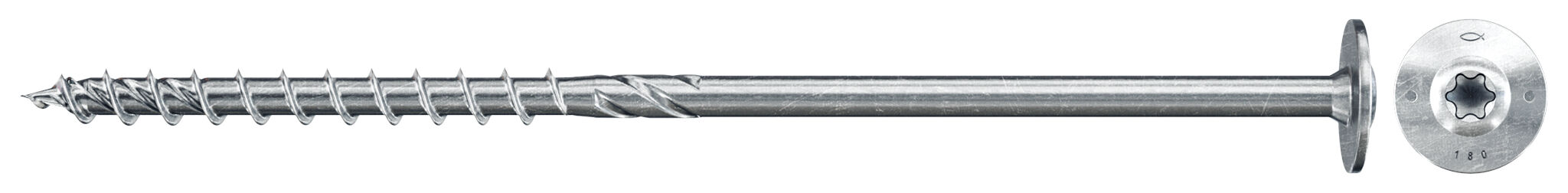 Fischer PowerFast FPF II WTP 10.0 x 340 BC 50 lapos fejű, részmenetes szerkezetépítő csavar TX behajtással, 50 db/csomag termék fő termékképe
