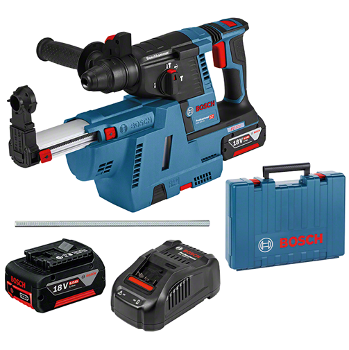 Bosch GBH 18V-26 akkus SDS-plus fúró-vésőkalapács porelszívóval (2 x 6.0 Ah Li-ion akkuval) termék fő termékképe